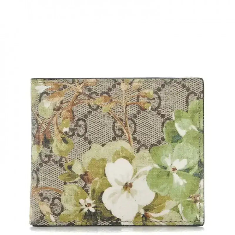 Gucci Bifold Wallet Blooms GG Supreme Green/Brown/Beige - VOSneakers