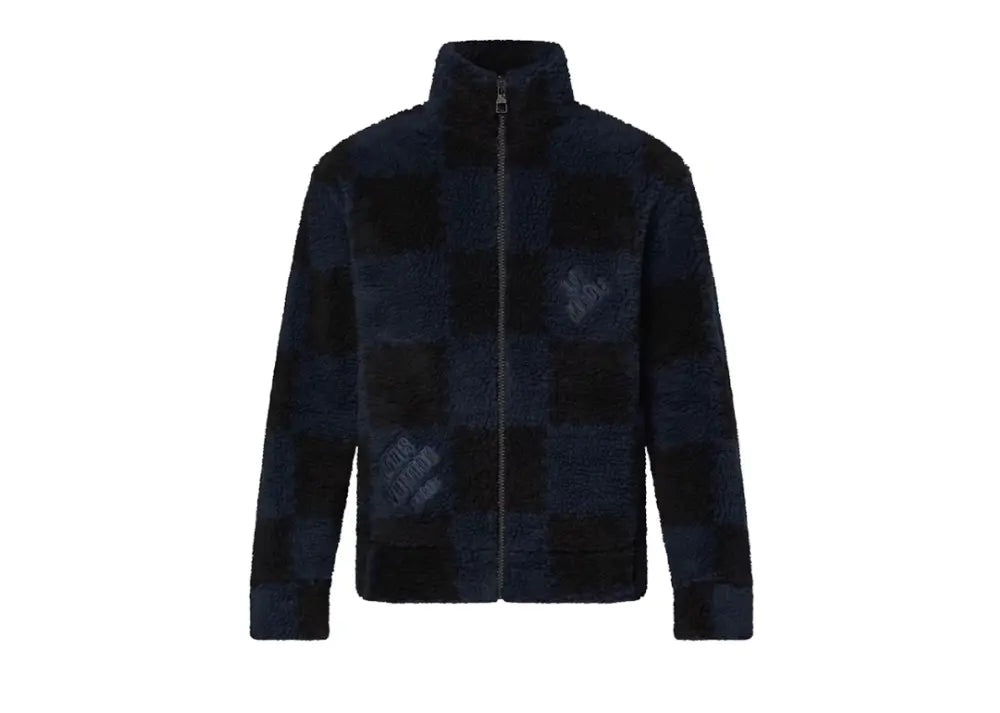 Louis Vuitton x Nigo Jacquared Damier Fleece Blouson Dark Ocean Louis Vuitton