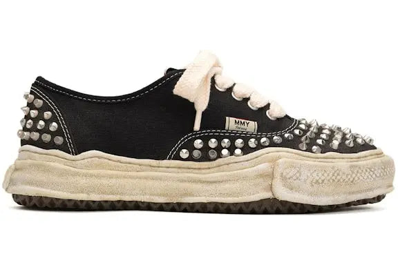 Maison Mihara Yasuhiro Baker OG Sole Studded Canvas Low Black Maison Mihara Yasuhiro