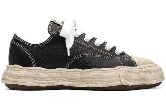 Maison Mihara Yasuhiro Peterson OG Sole Leather Low Cracking Leather Black White Maison Mihara Yasuhiro