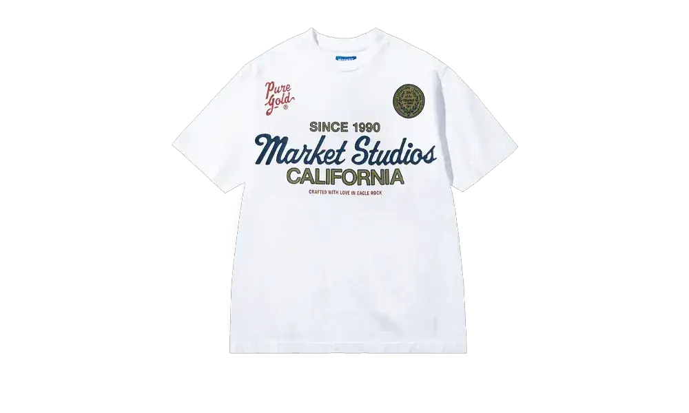 Market Studios T-Shirt Pure Gold White Market Studios