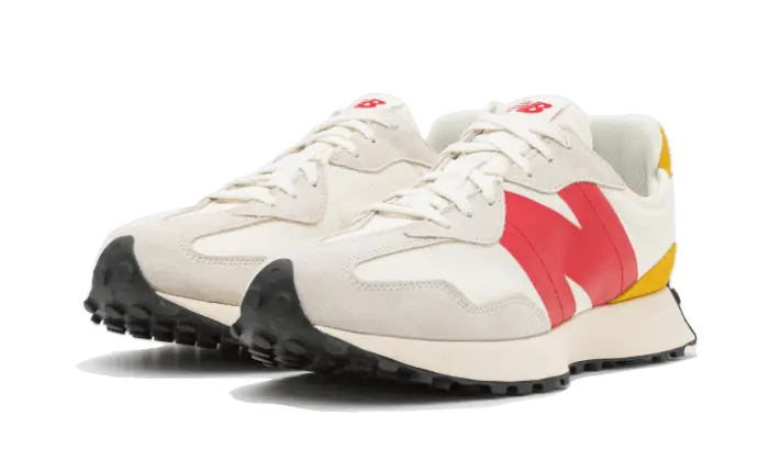 New Balance 327 Cream Yellow Red New Balance