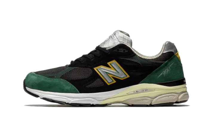 New Balance 990 V3 Black Green Yellow New Balance