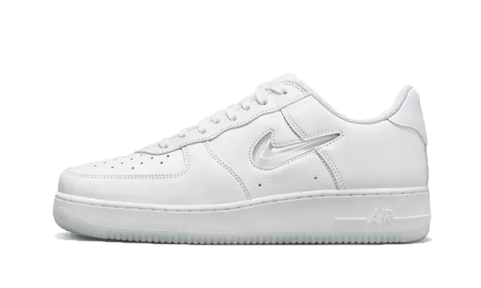 Nike Air Force 1 Low 07 Retro Color Of The Month Jewel Swoosh Triple White Nike