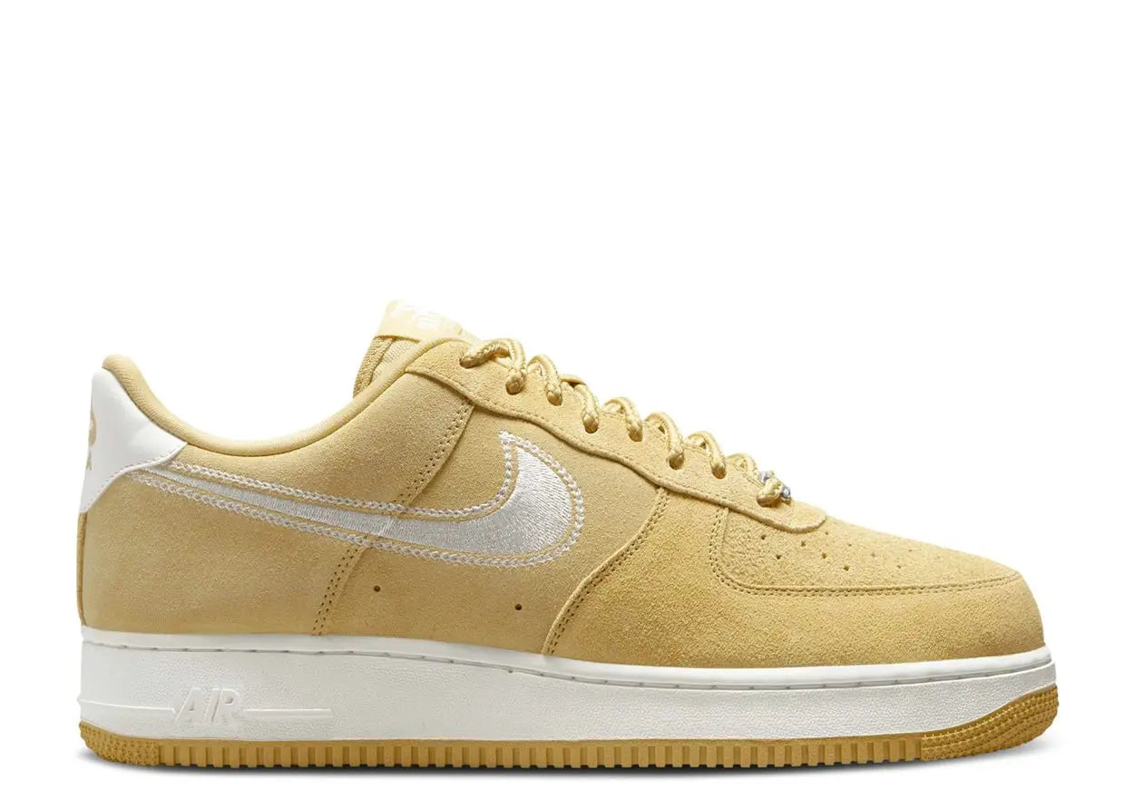 Nike Air Force 1 Low '07 LV8 Buff Gold Sail Embroidered Swoosh Nike
