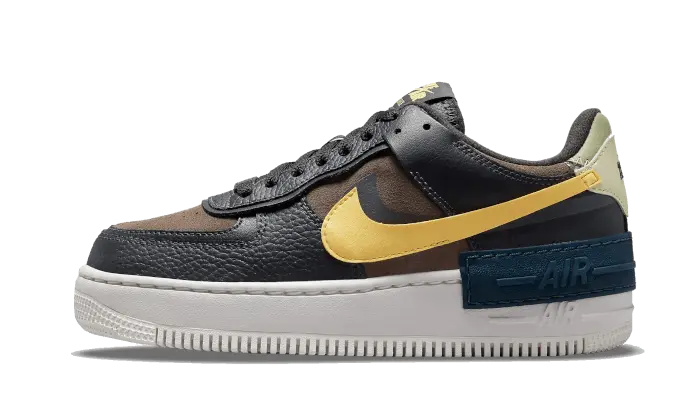 Nike Air Force 1 Shadow Black Brown Yellow Nike