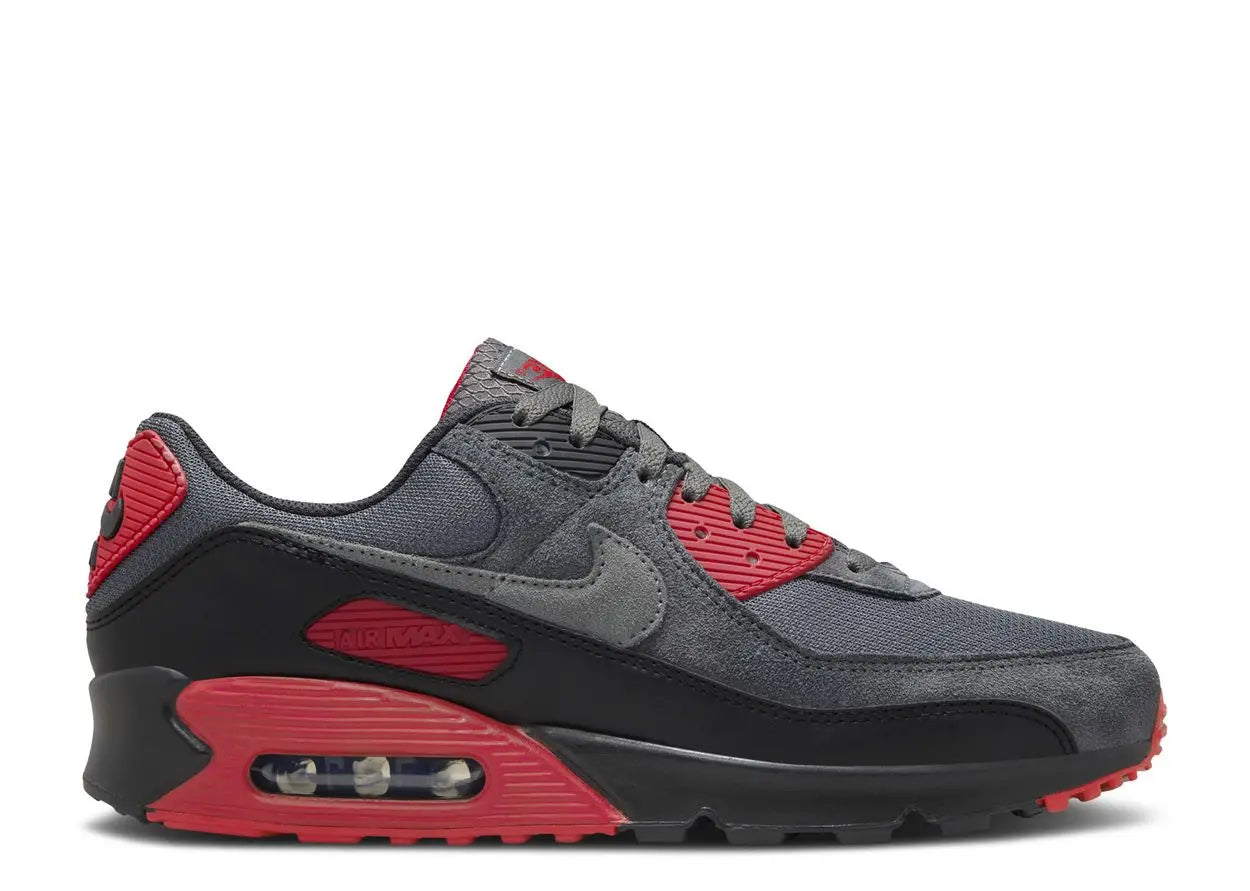 Nike Air Max 90 Smoke Grey Fire Red Nike