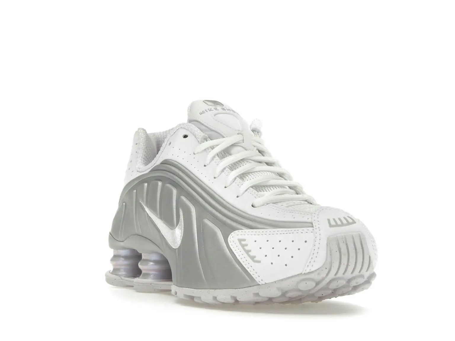 Nike Shox R4 White Metallic Platinum Barely Grape (Femme) Nike