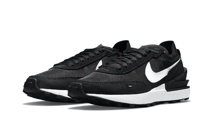 Nike Waffle One Black White Swoosh Nike