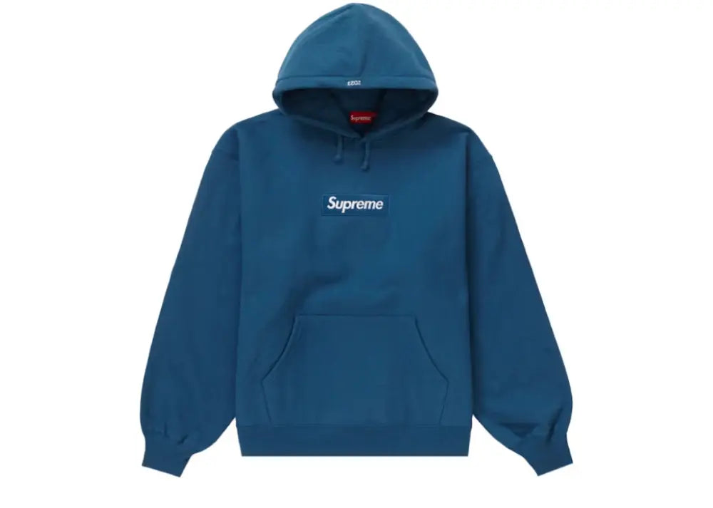 Supreme Box Logo Hooded Sweatshirt (FW23) Blue Supreme