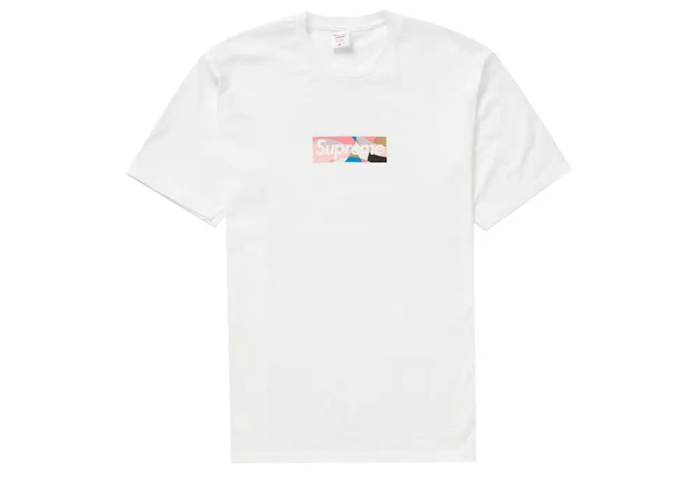 Supreme Emilio Pucci Box Logo Tee White/Dusty Pink Supreme
