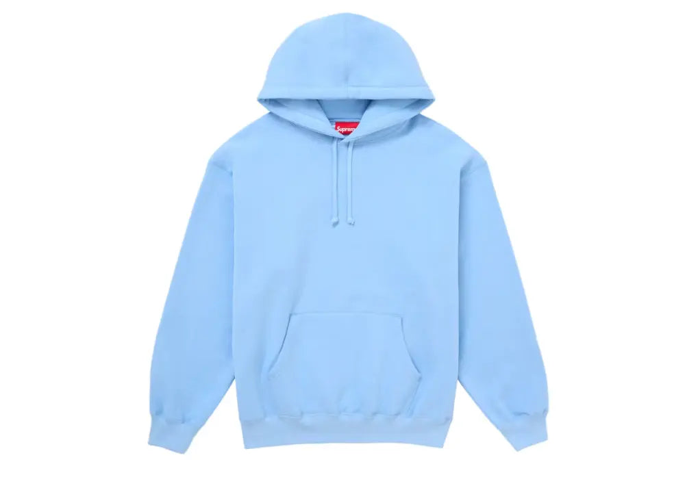 Supreme Satin Applique Hooded Sweatshirt FW24 Light Blue Supreme