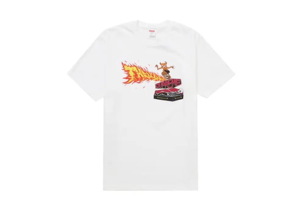 Supreme Thrasher Back Tail Tee White Supreme