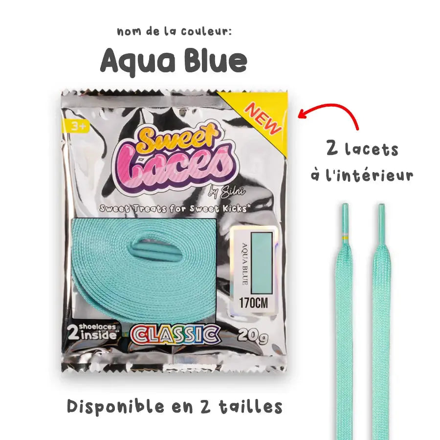 Sweetlaces Classic: Aqua Blue VOSneakers