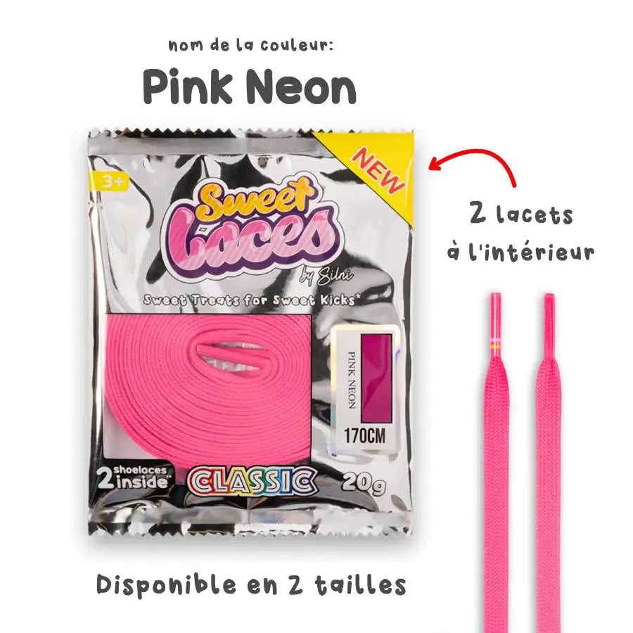 Sweetlaces Classic: Pink Neon VOSneakers
