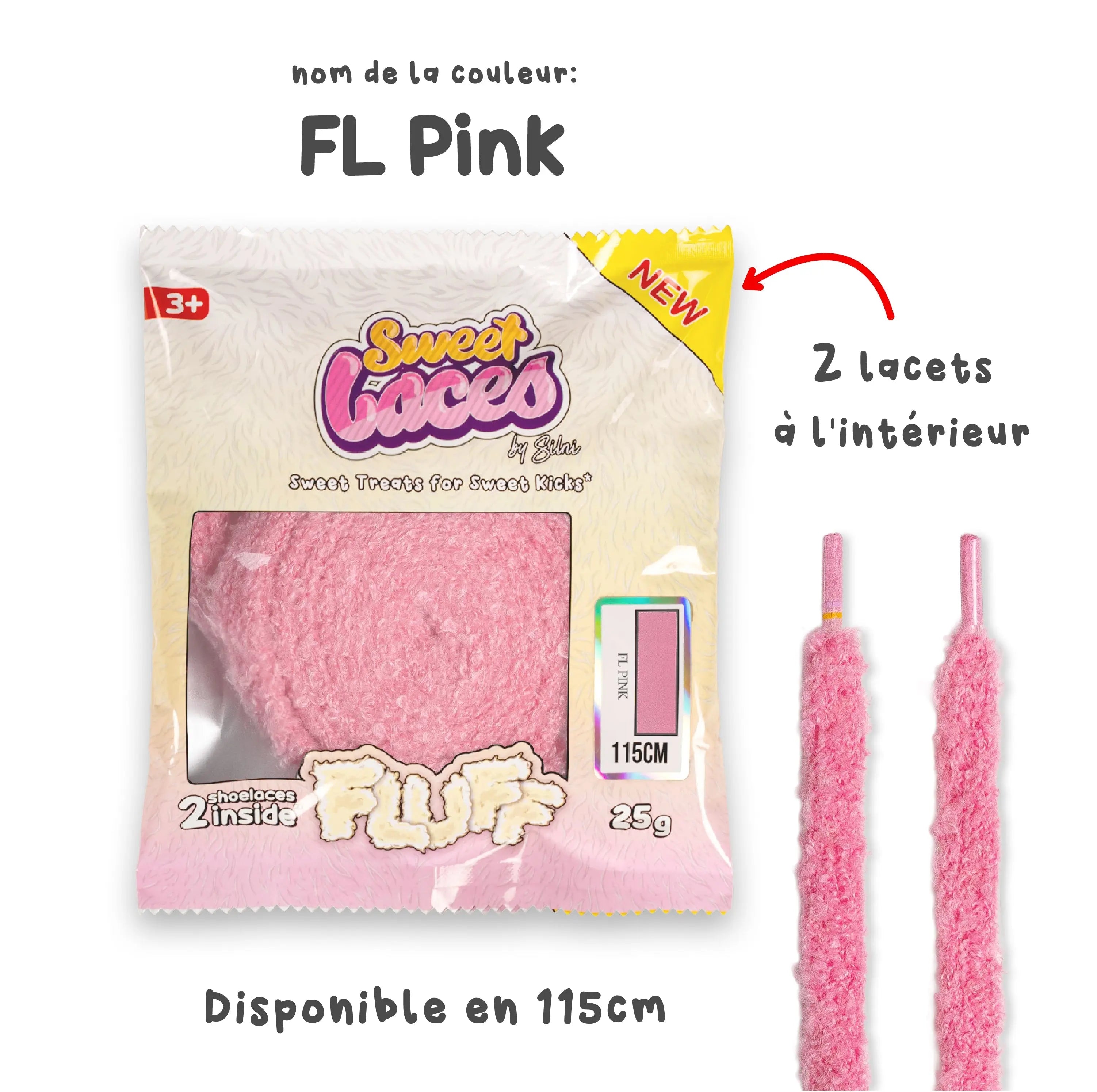 Sweetlaces Fluff: FL Pink VOSneakers