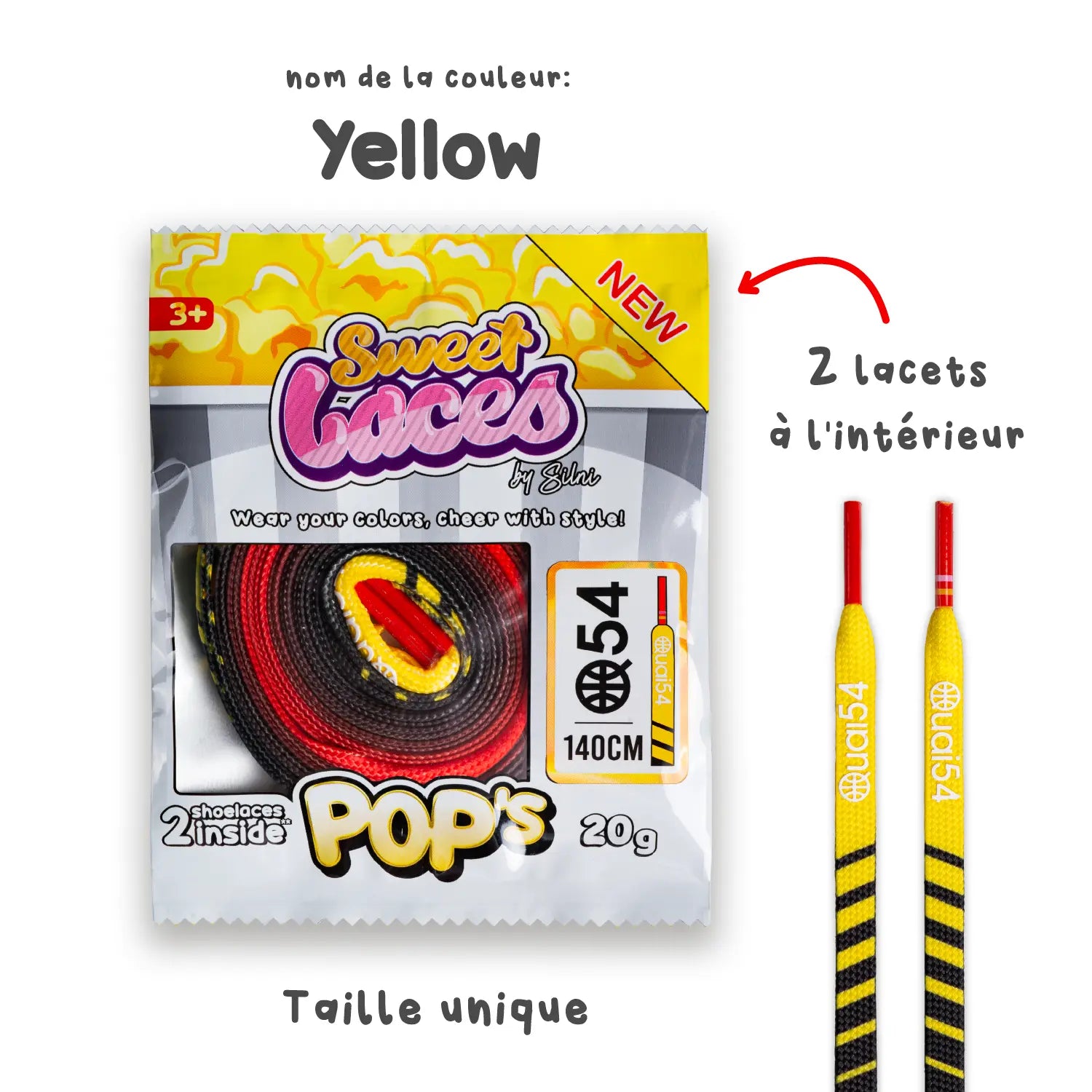 Sweetlaces Pop's: Quai 54 End Yellow VOSneakers
