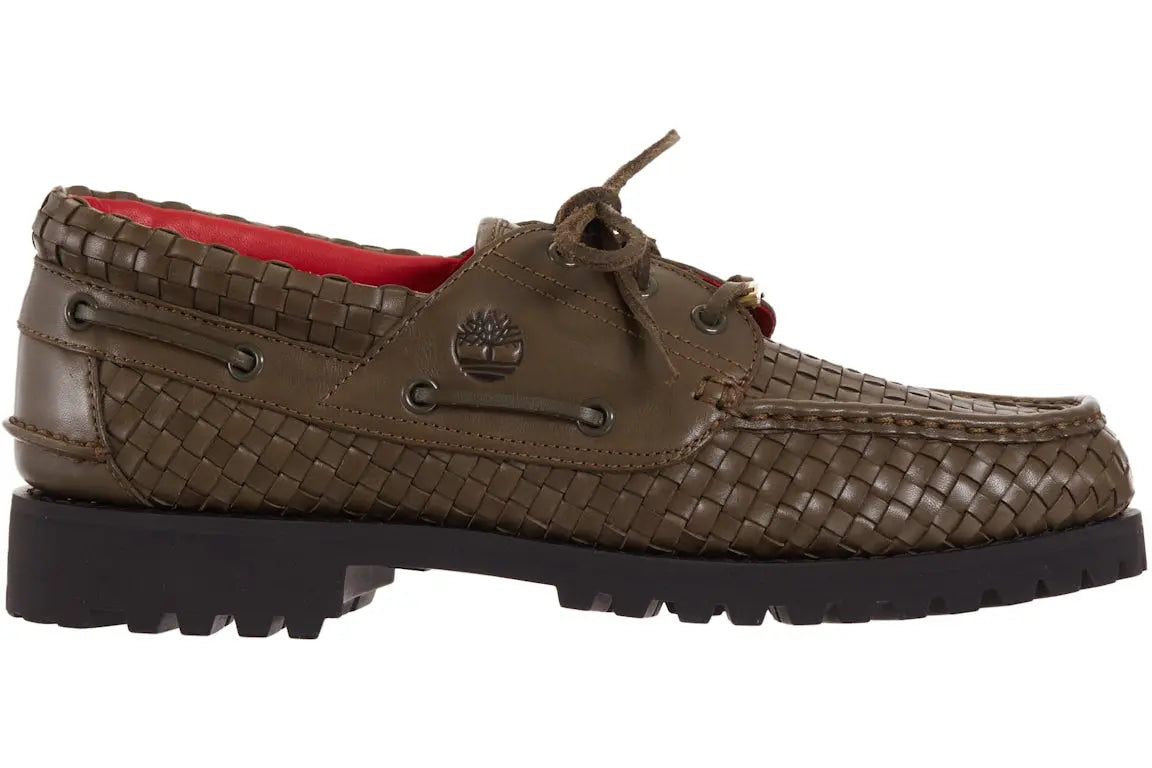 Timberland Woven Leather 3-Eye Lug Supreme Olive Timberland