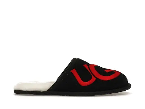 UGG Scuff Logo Slipper Black Red UGG