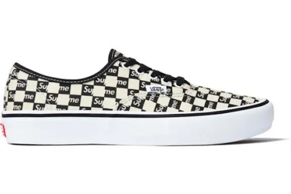 Vans Authentic Supreme Black Checker Logo Vans