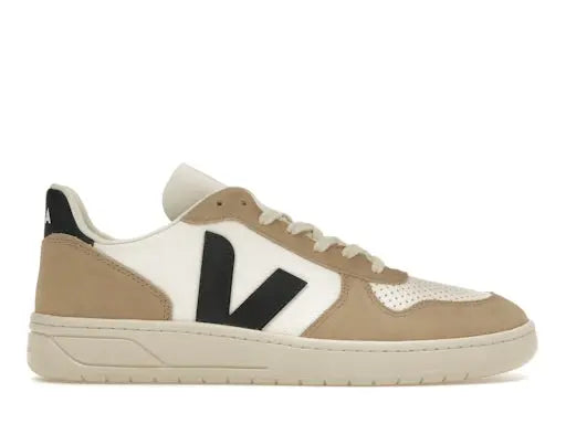 Veja V-10 Chromefree Leather White Black Sahara Veja