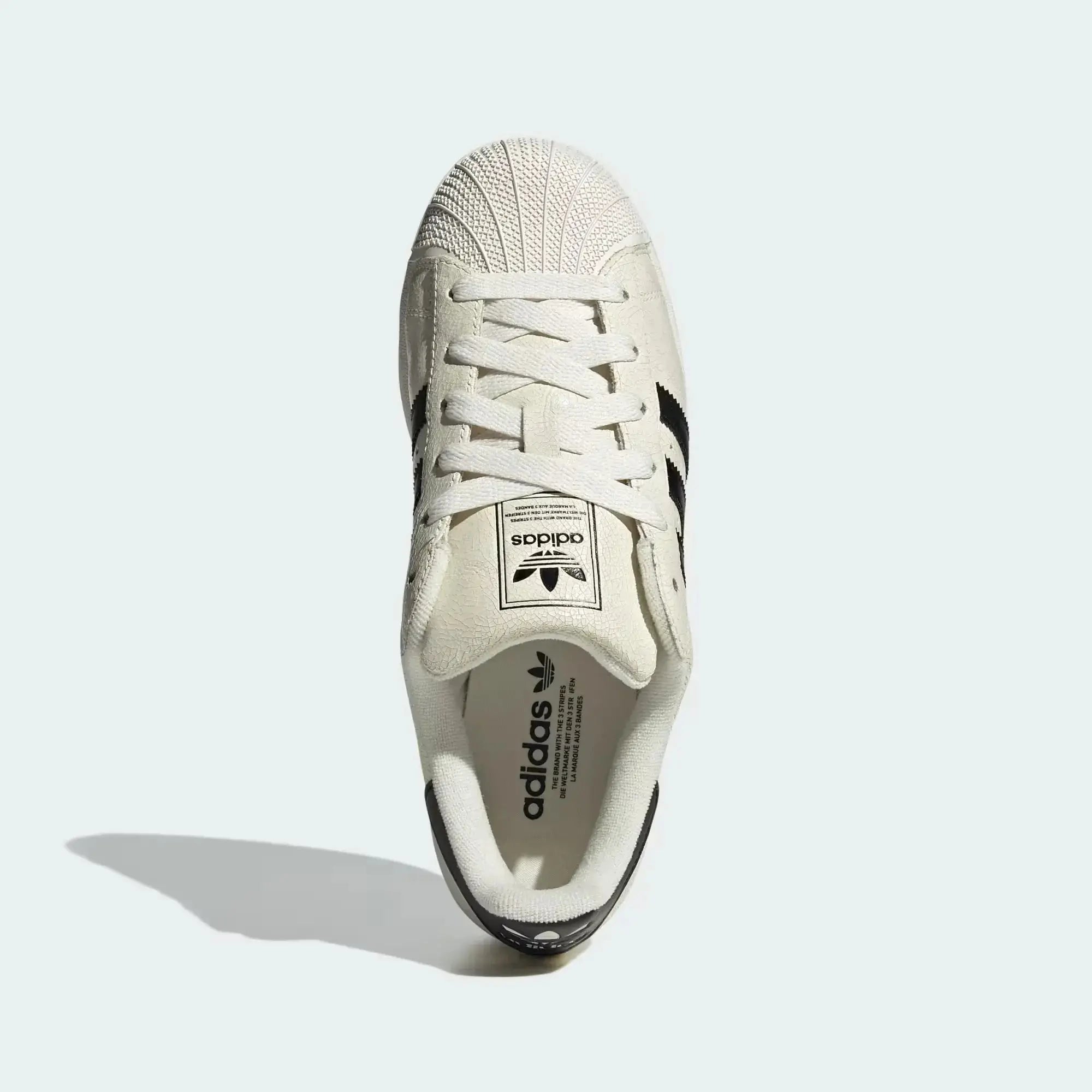 adidas Superstar II Off White Black Cracked Leather (Women's) VOSneakers