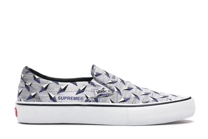 Vans Slip-On Supreme Diamond Plate White - VOSneakers