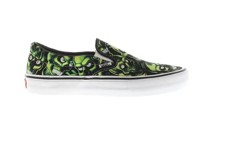 Vans Slip-On Supreme Skull Pile (Green) - VOSneakers