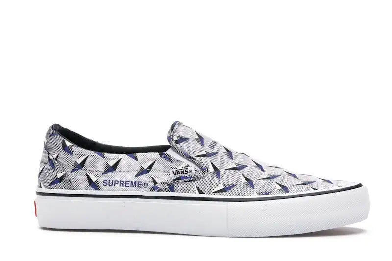 Vans Slip-On Supreme Diamond Plate White - VOSneakers