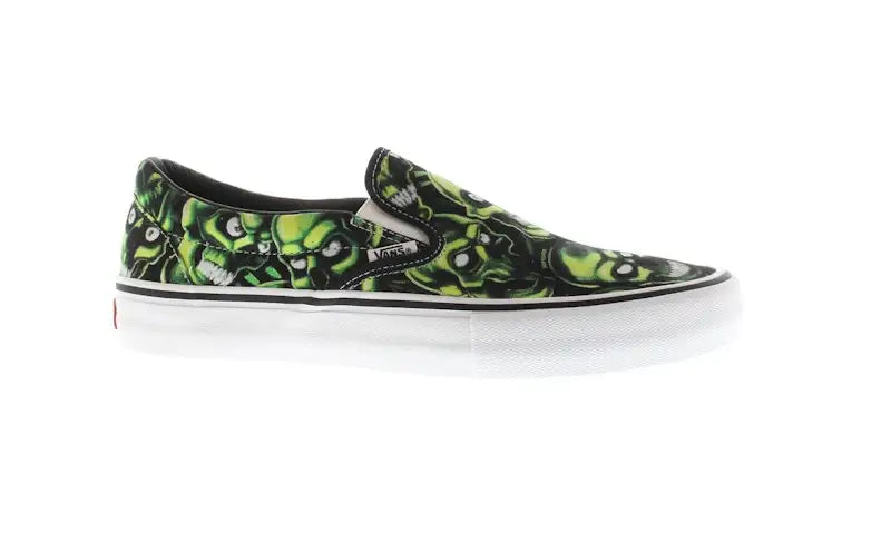 Vans Slip-On Supreme Skull Pile (Green) - VOSneakers