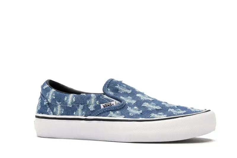 Vans Slip-On Supreme Hole Punch Denim Blue - VOSneakers