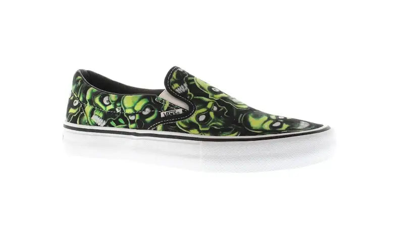 Vans Slip-On Supreme Skull Pile (Green) - VOSneakers