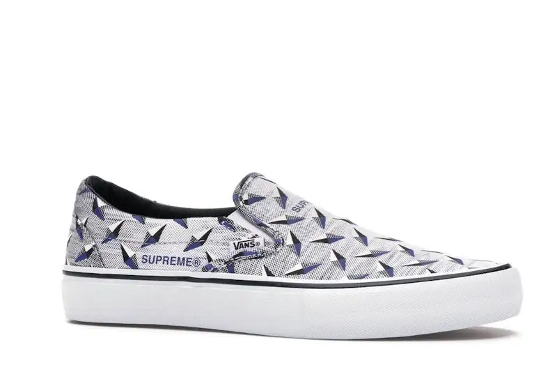 Vans Slip-On Supreme Diamond Plate White - VOSneakers