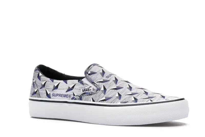 Vans Slip-On Supreme Diamond Plate White - VOSneakers