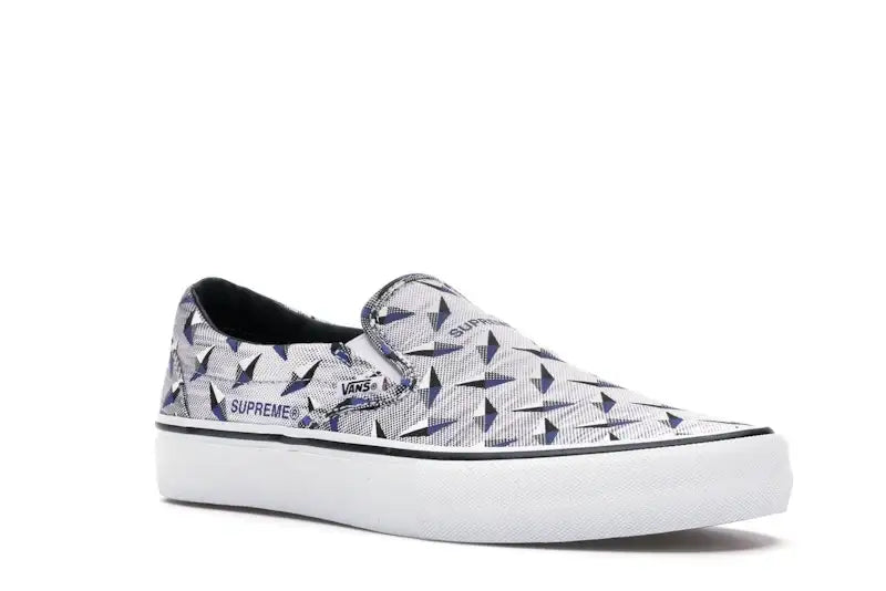 Vans Slip-On Supreme Diamond Plate White - VOSneakers