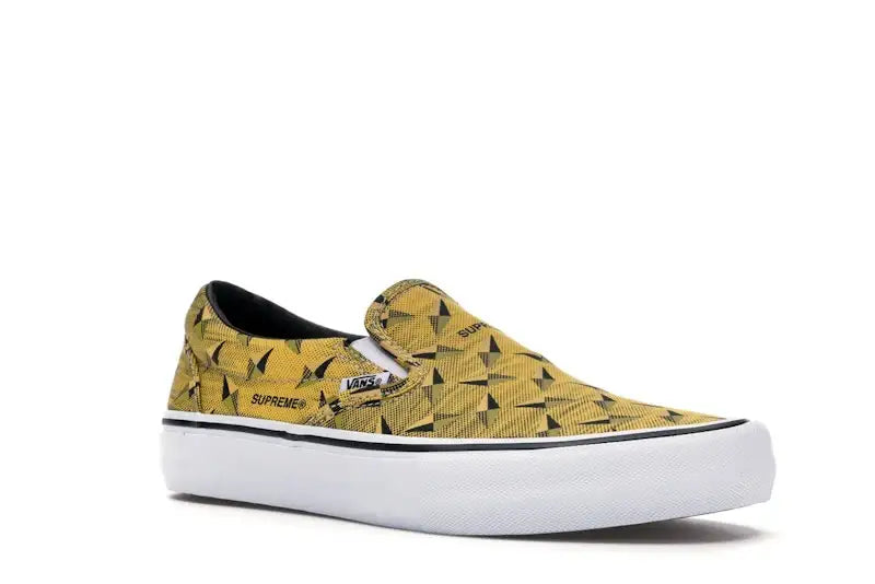 Vans Slip-On Supreme Diamond Plate Yellow - VOSneakers