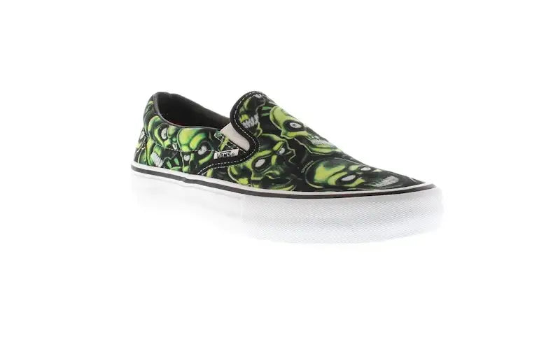 Vans Slip-On Supreme Skull Pile (Green) - VOSneakers