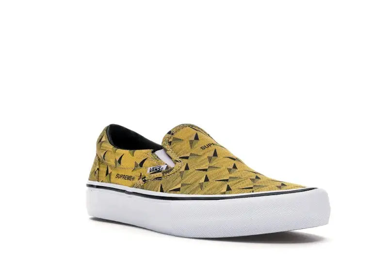 Vans Slip-On Supreme Diamond Plate Yellow - VOSneakers