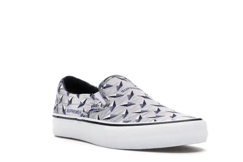 Vans Slip-On Supreme Diamond Plate White - VOSneakers