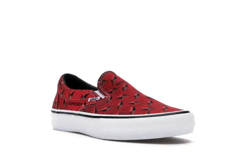 Vans Slip-On Supreme Diamond Plate Red - VOSneakers