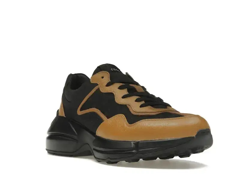 Gucci Rhyton Sneaker Maxi GG Supreme Black Khaki Beige - VOSneakers