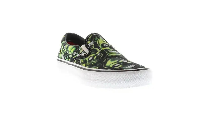 Vans Slip-On Supreme Skull Pile (Green) - VOSneakers