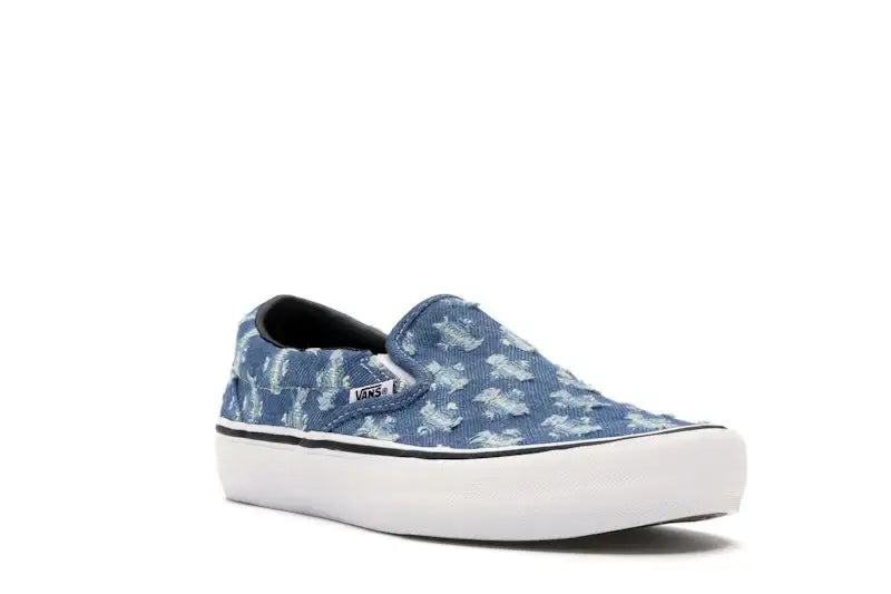 Vans Slip-On Supreme Hole Punch Denim Blue - VOSneakers