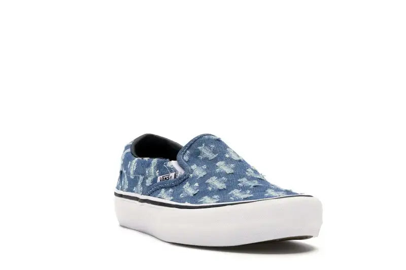 Vans Slip-On Supreme Hole Punch Denim Blue - VOSneakers