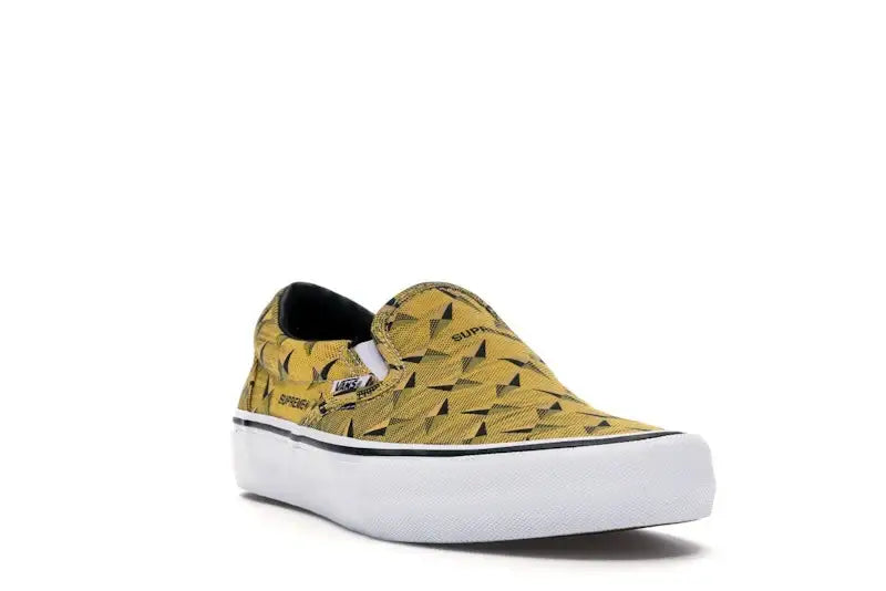 Vans Slip-On Supreme Diamond Plate Yellow - VOSneakers