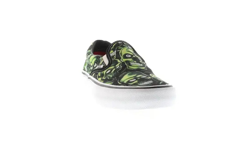 Vans Slip-On Supreme Skull Pile (Green) - VOSneakers