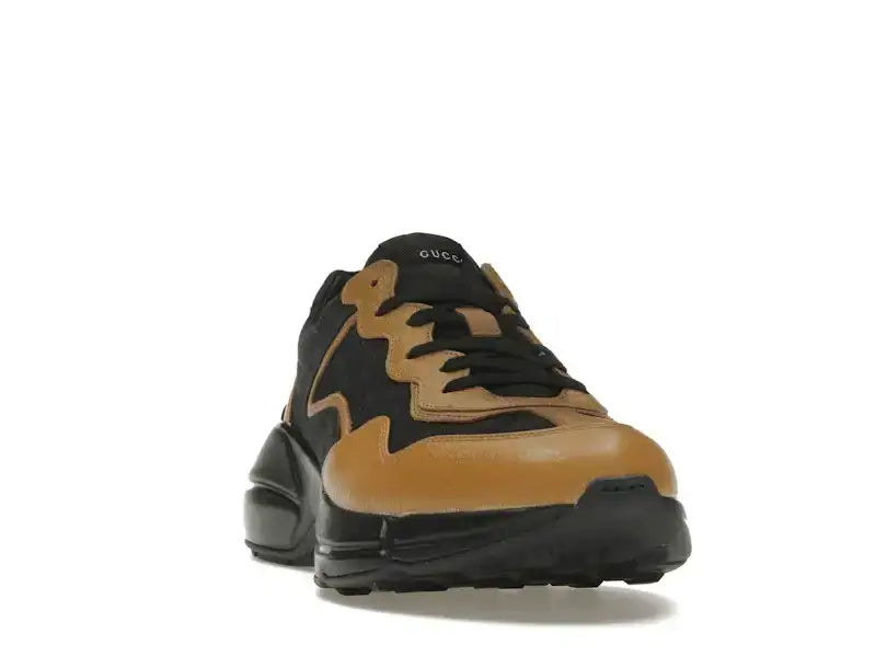 Gucci Rhyton Sneaker Maxi GG Supreme Black Khaki Beige - VOSneakers