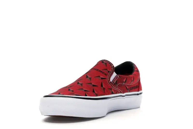 Vans Slip-On Supreme Diamond Plate Red - VOSneakers