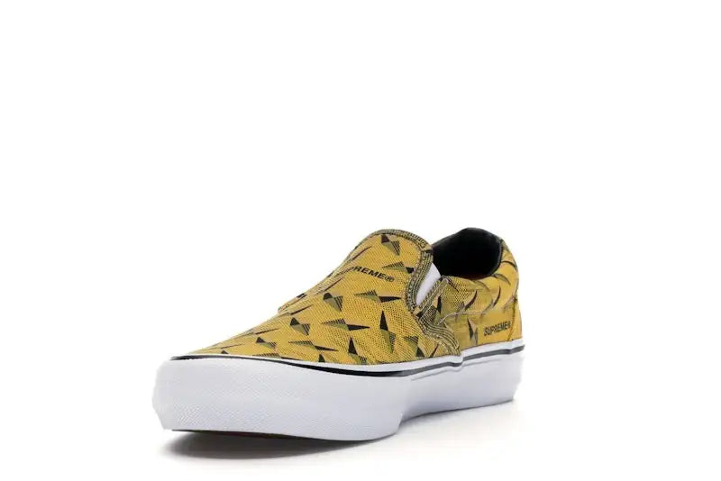 Vans Slip-On Supreme Diamond Plate Yellow - VOSneakers