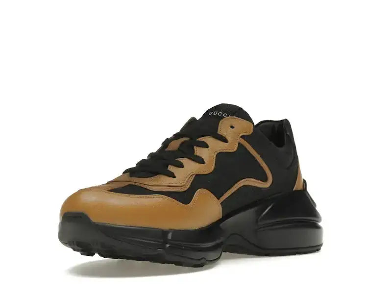 Gucci Rhyton Sneaker Maxi GG Supreme Black Khaki Beige - VOSneakers